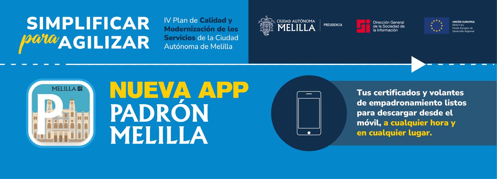Nueva APP Padr�n Melilla