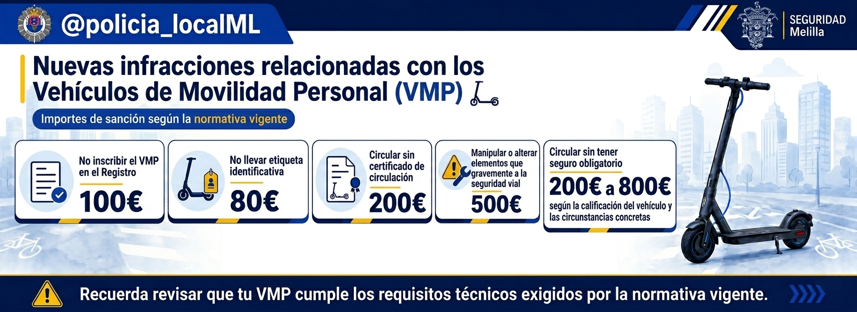 Campa�a: Nuevas infracciones relacionadas con los VMP
